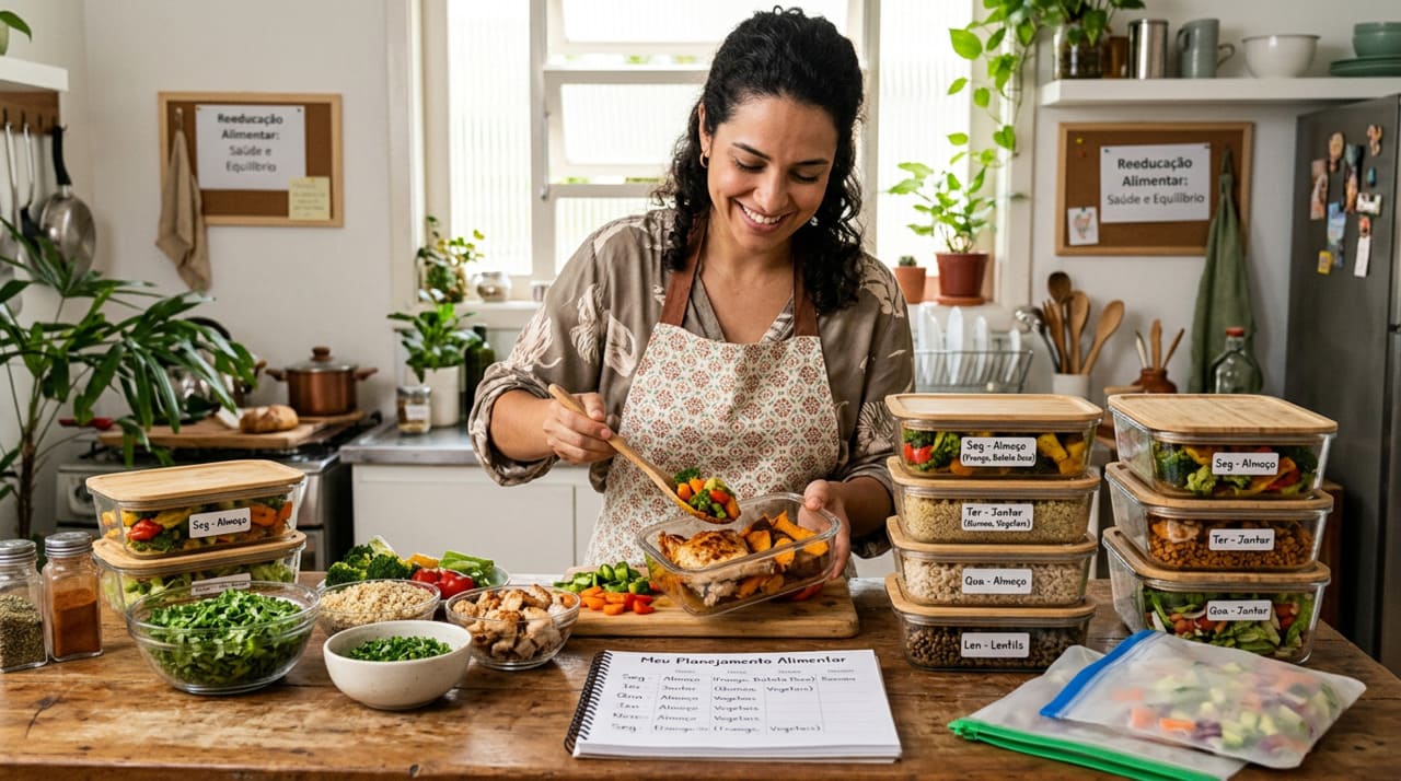 A reeducação alimentar aposta em ajustes progressivos, trocando o “tudo ou nada” por escolhas um pouco melhores a cada dia