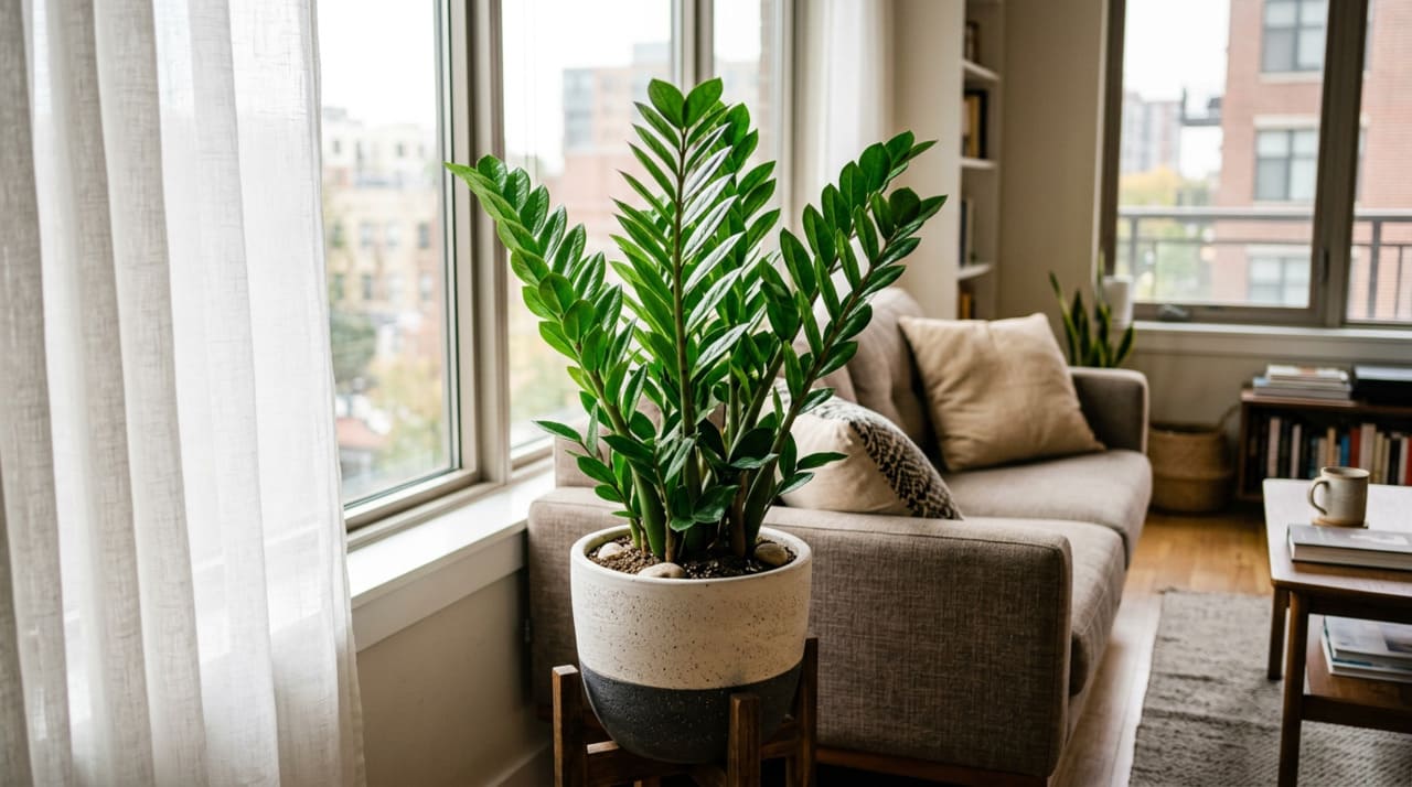 Esta espécie possui folhas cerosas de um verde profundo que conseguem realizar a fotossíntese de maneira muito eficiente mesmo quando a luz é escassa.