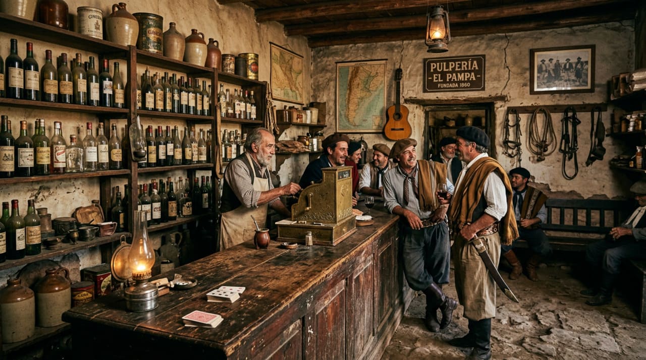 Entre as pulperías que ainda funcionam e recebem visitantes, algumas se tornaram verdadeiros marcos do turismo rural bonaerense
