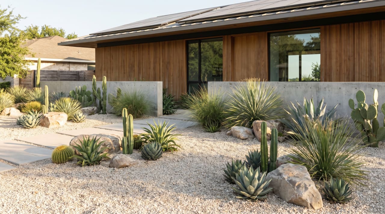 O jardim de cascalho não é só jogar um monte de pedra no chão.