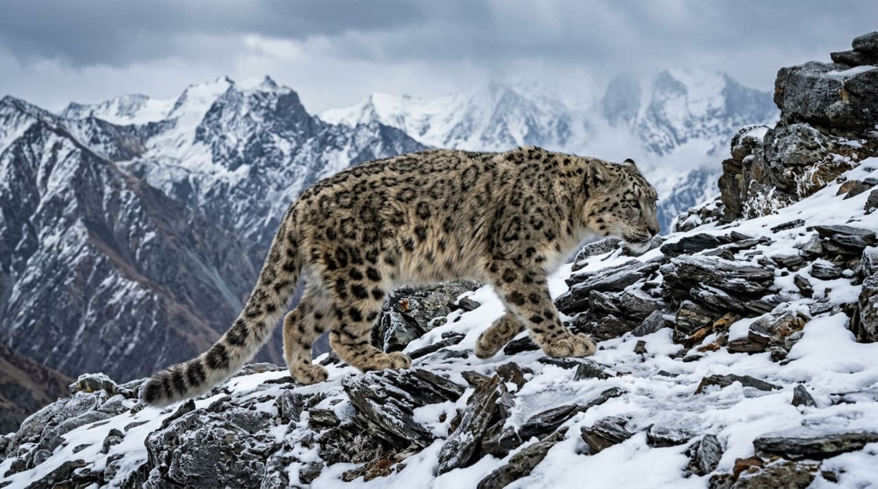 Em vários vales do Himalaia foi registrada a presença simultânea de leopardos-das-neves, lobos do Himalaia e leopardos comuns