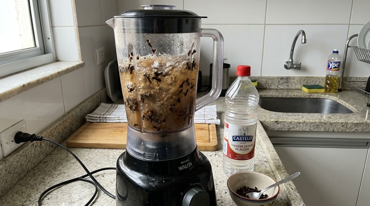 Liquidificar cravo e vinagre de álcool: Uma mistura poderosa que tem uma grande função para eliminar fungos e mau cheiro do banheiro