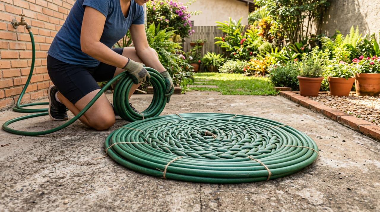 A mangueira quebrada também pode sair do chão e ganhar destaque na parede, criando um mural decorativo com textura, relevo e personalidade