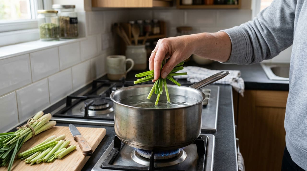 Ferver capim-limão em casa serve principalmente para perfumar o ambiente de forma natural e trazer uma sensação de frescor para os espaços.