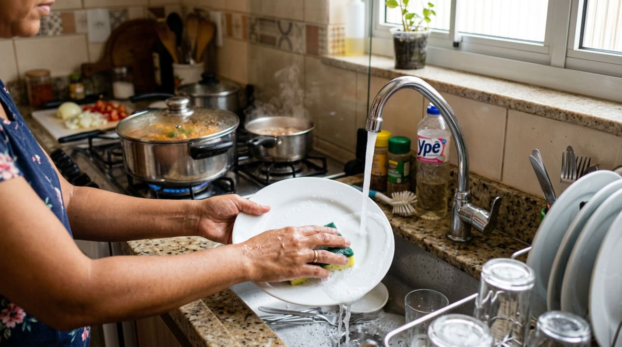 A necessidade de manter a cozinha organizada durante o cozimento pode funcionar como uma estratégia inconsciente de autorregulação emocional