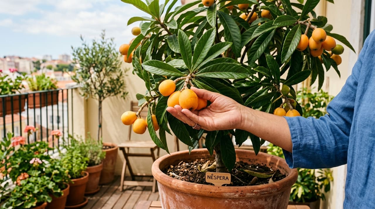 A nêspera é considerada uma das plantas frutíferas mais adaptáveis ao cultivo em apartamento