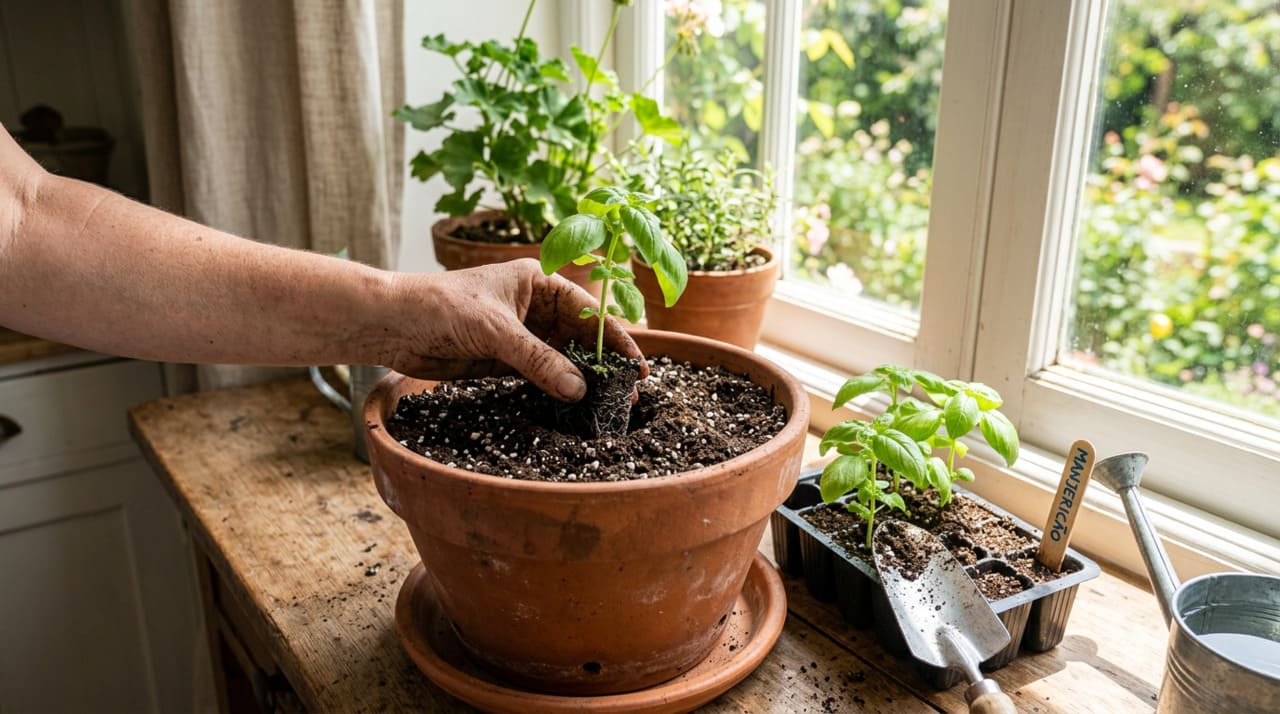 A colheita de ervas como o manjericão tem uma técnica específica que a maioria das pessoas desconhece.