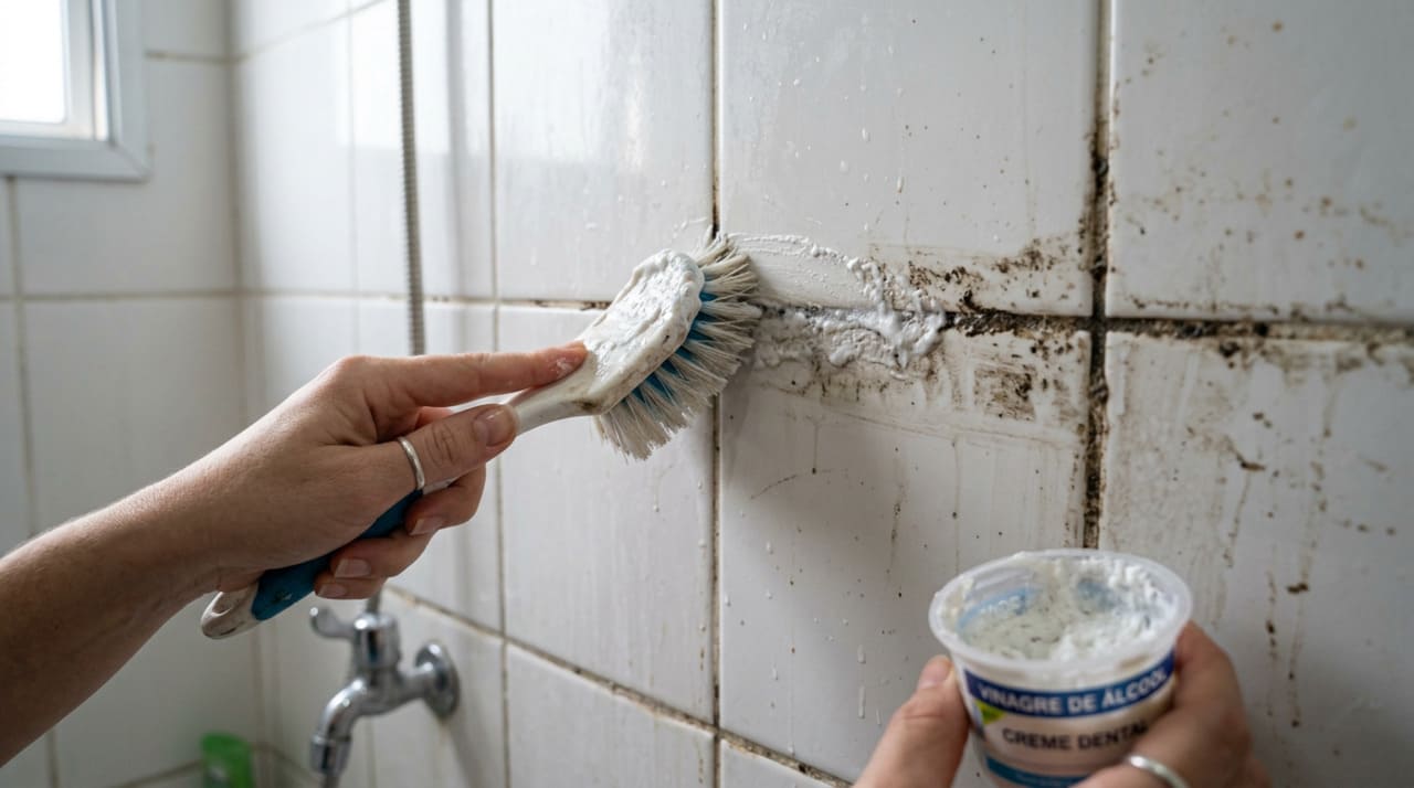 A combinação de pasta de dente com vinagre é versátil o suficiente para funcionar em vários cômodos da casa