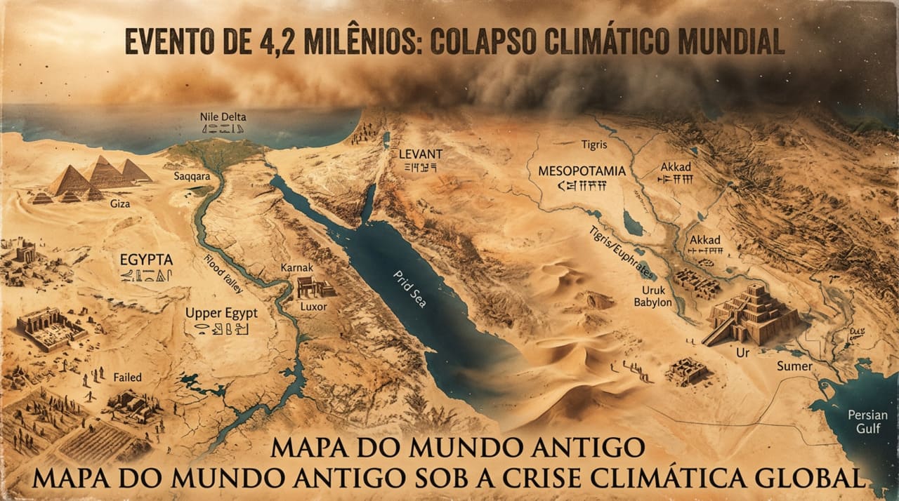 A magnitude do Evento de 4,2 milênios começa a ser dimensionada quando se observa a coincidência geográfica e temporal das rupturas civilizacionais