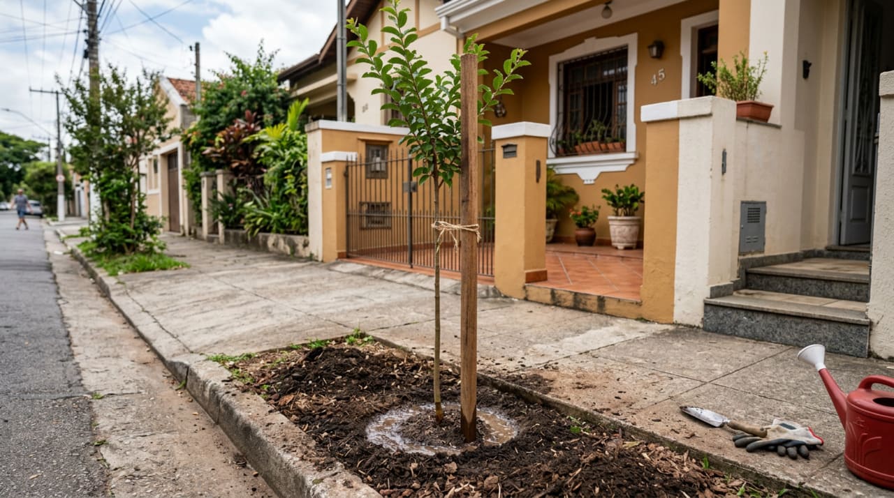 A árvore para calçada perfeita precisa ser manejada corretamente desde o início para garantir um desenvolvimento saudável e seguro.