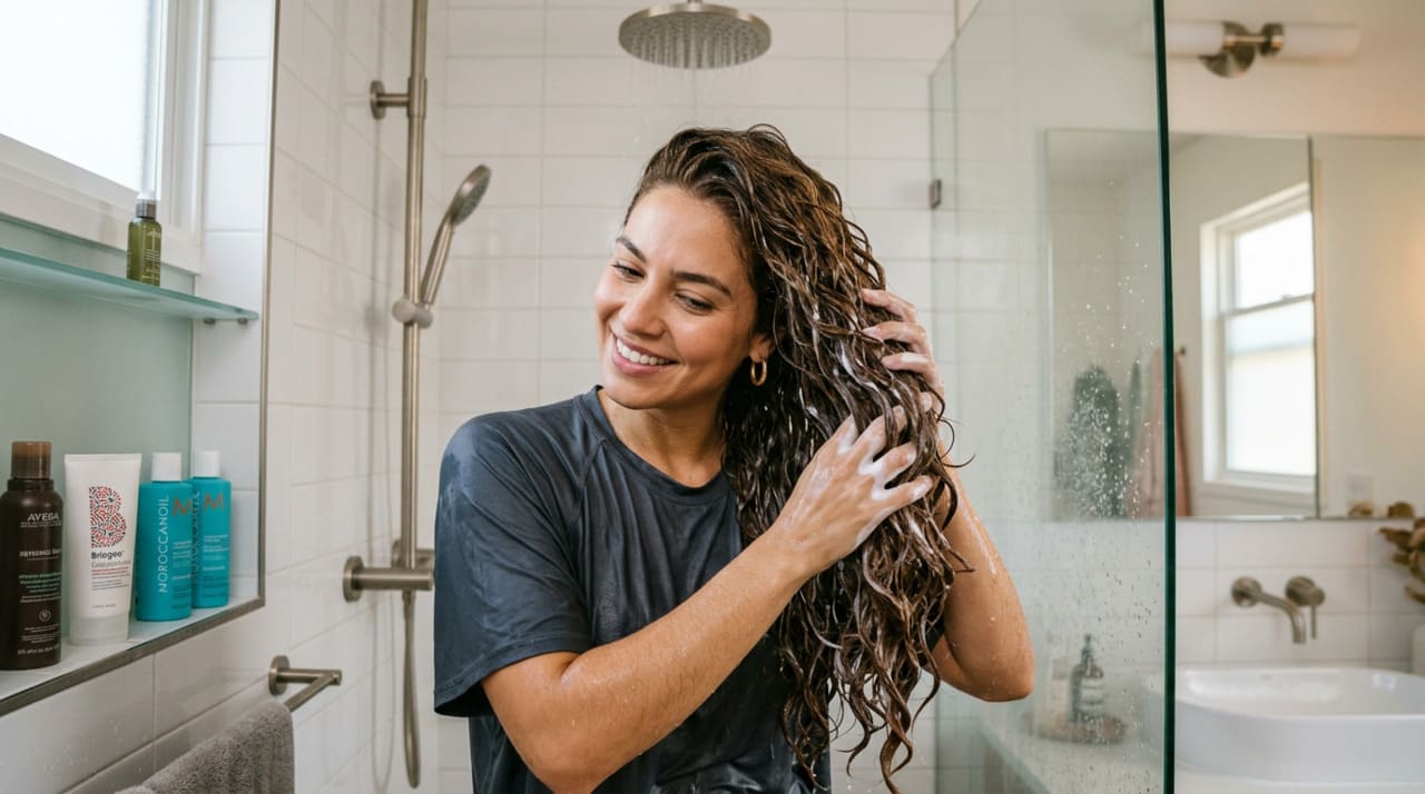 O termo pré poo designa qualquer produto aplicado nos fios antes do champô com a função de proteger a fibra capilar da ação de limpeza.