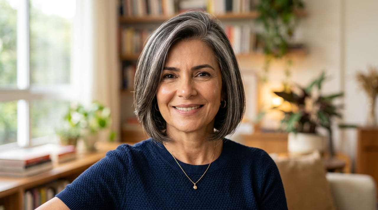 O grande diferencial desse corte está na forma como ele redistribui o volume do cabelo.