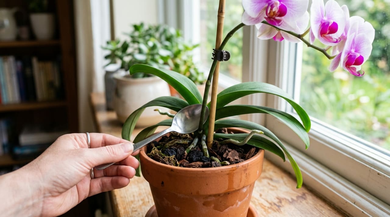 A técnica da colher fria é um método de estimulação térmica que usa a diferença de temperatura para induzir o florescimento da orquídea.