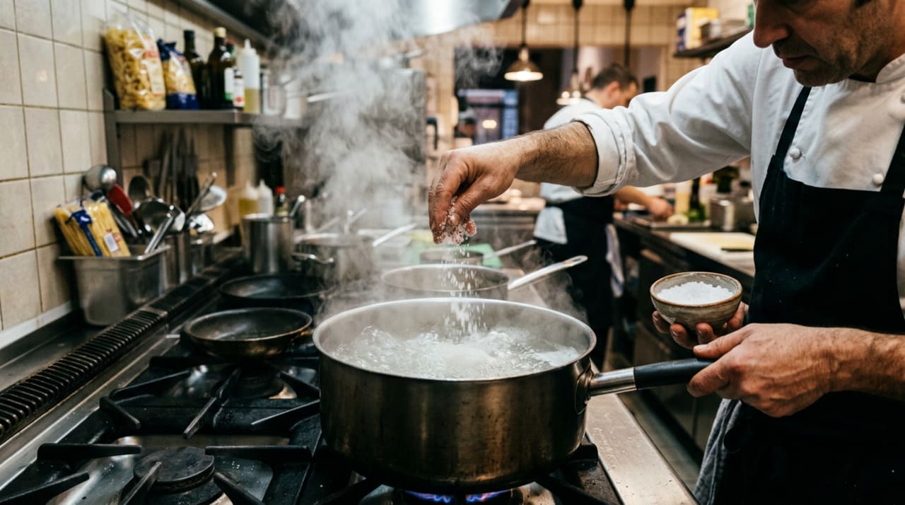 O sal também tem um papel técnico importante durante o cozimento