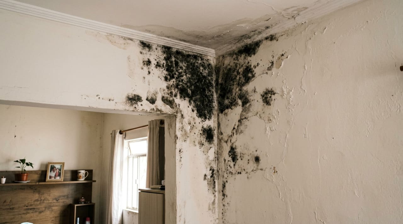 O mofo prefere lugares úmidos, fechados e com pouca circulação de ar.