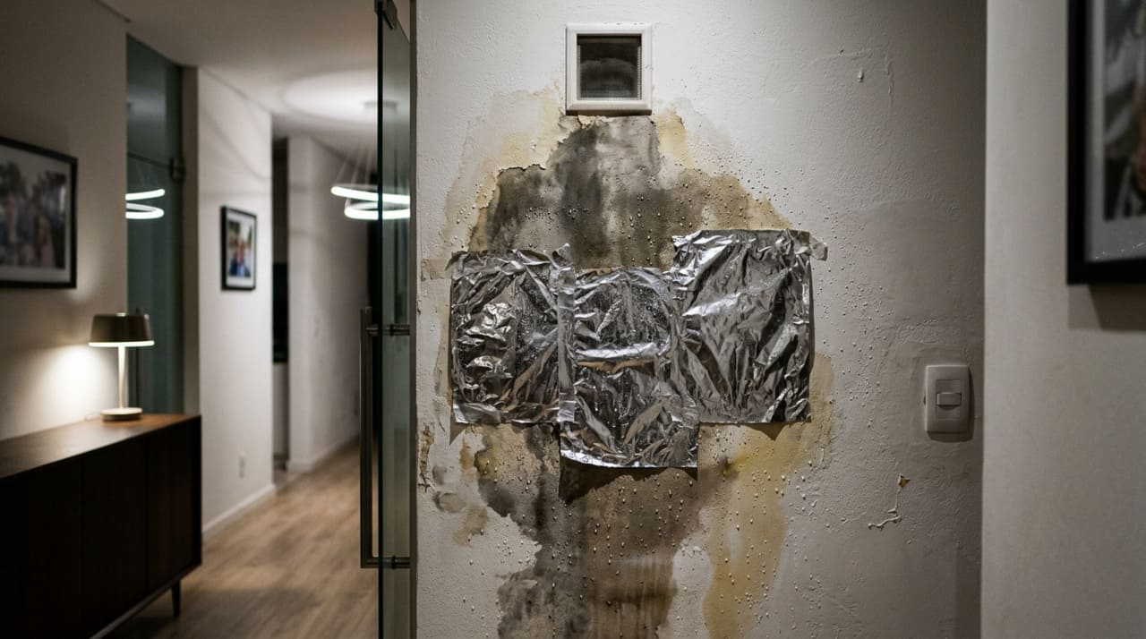 Como usar papel alumínio para verificar a presença de umidade oculta em sua casa