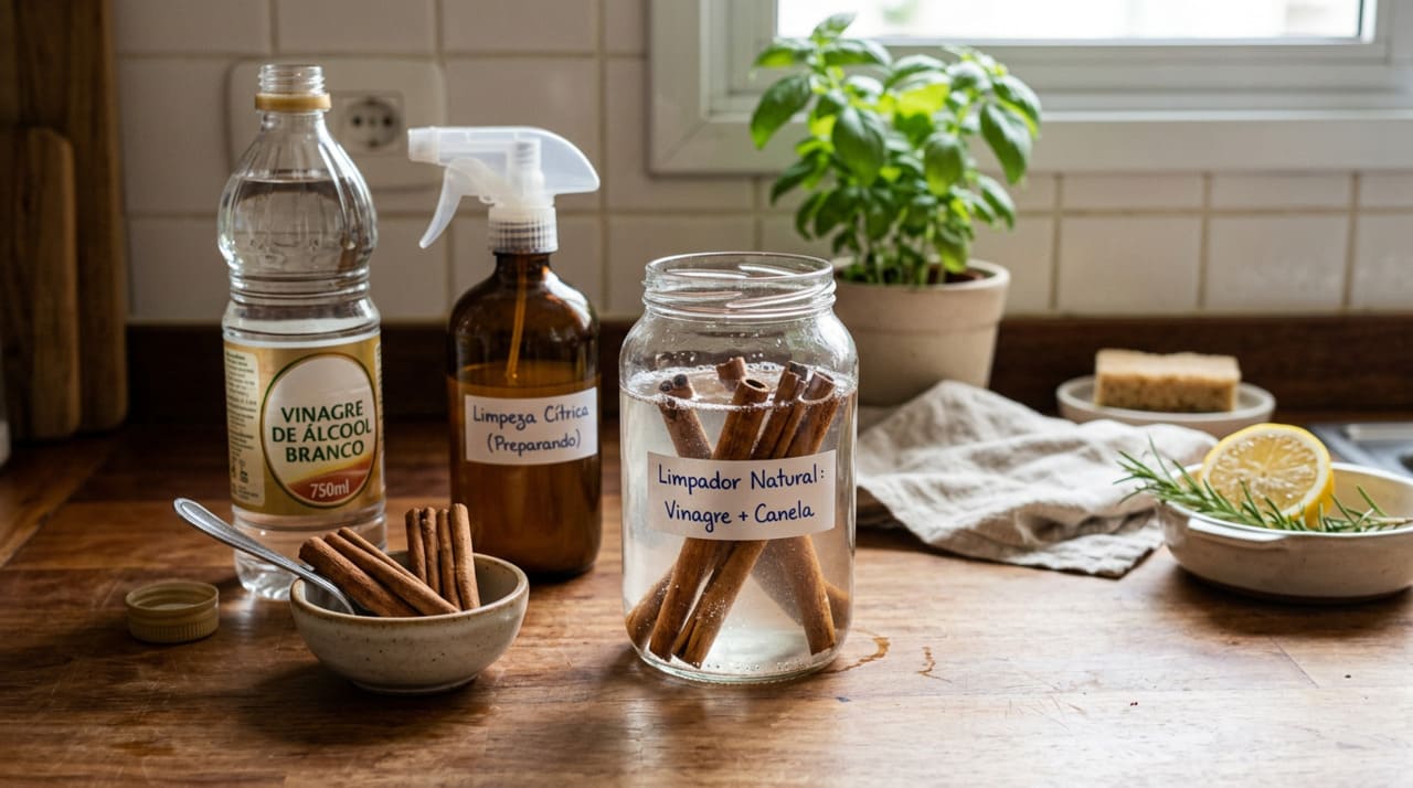 Separe um frasco de vidro ou plástico resistente com tampa, de preferência com borrifador para facilitar a aplicação.