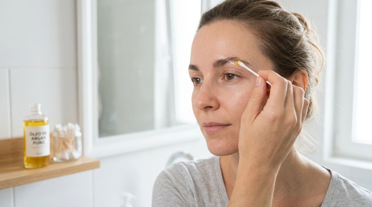 O óleo de argan é extraído das sementes da árvore de argan, típica do Marrocos, e é rico em ácidos graxos, vitamina E e antioxidantes