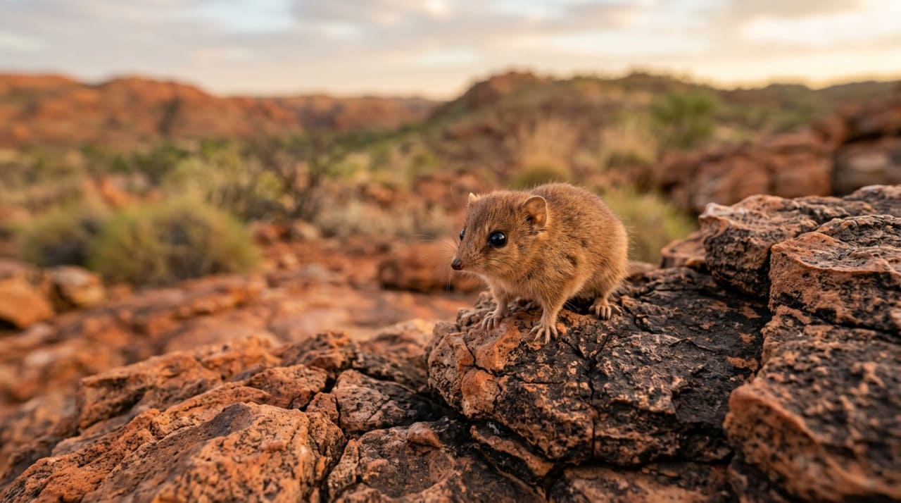 O animal encontrado na região de Pilbara possui um crânio bastante achatado que facilita sua locomoção entre fendas de pedras