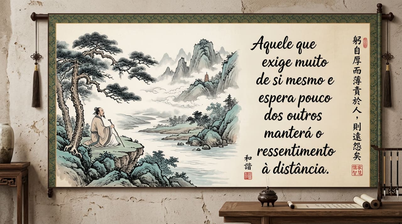 A primeira parte da frase aponta diretamente para o conceito de autocultivo moral, que é o pilar central de toda a filosofia confucionista