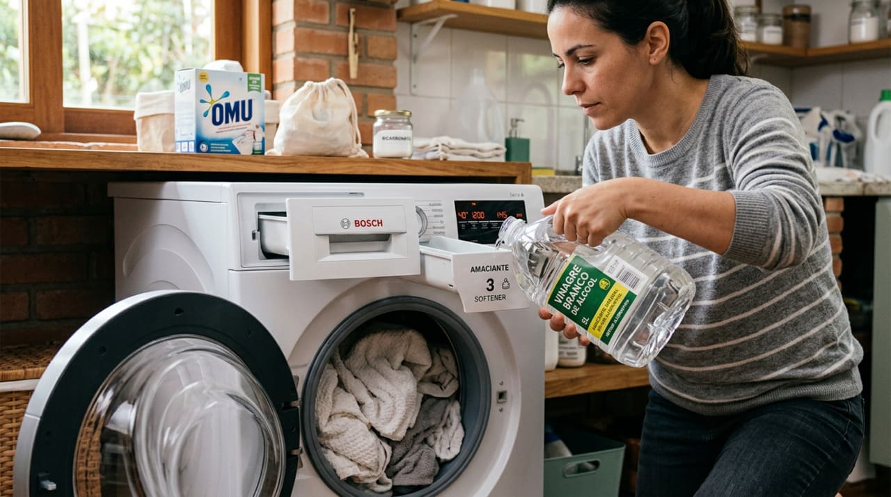 O principal receio de quem experimenta o vinagre de roupa pela primeira vez é o cheiro ácido que o produto tem na embalagem.