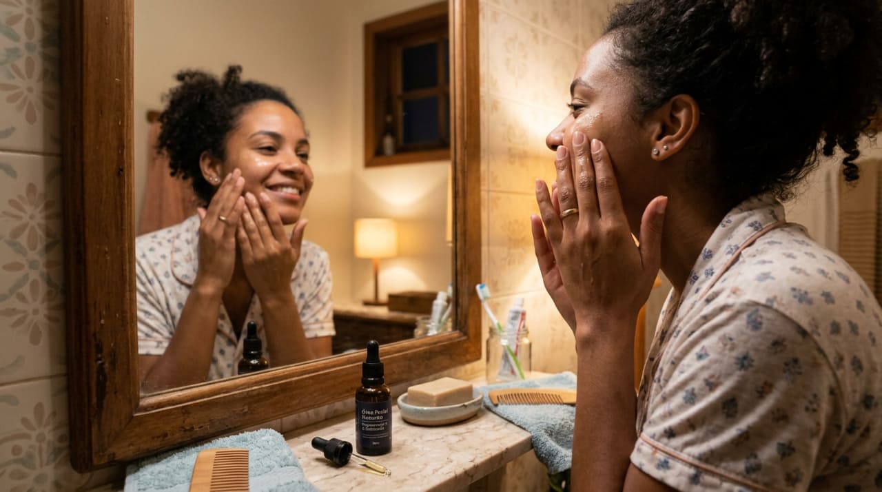 Durante o sono, a pele entra em fase intensa de reparo e renovação.