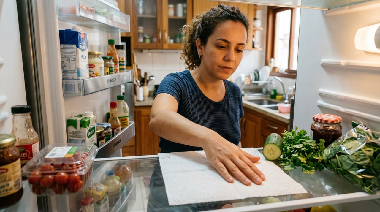 A geladeira é um ambiente fechado com temperatura baixa e circulação de ar limitada, uma combinação que favorece naturalmente o acúmulo de umidade.