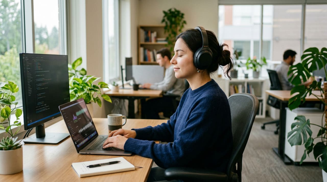 O ambiente corporativo costuma ser repleto de estímulos sonoros e interrupções constantes que fragmentam a concentração dos profissionais.