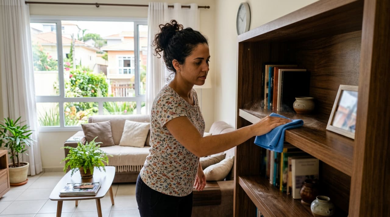 “Comecei pelo teto, não pelo chão”: em uma semana, a poeira parou de voltar