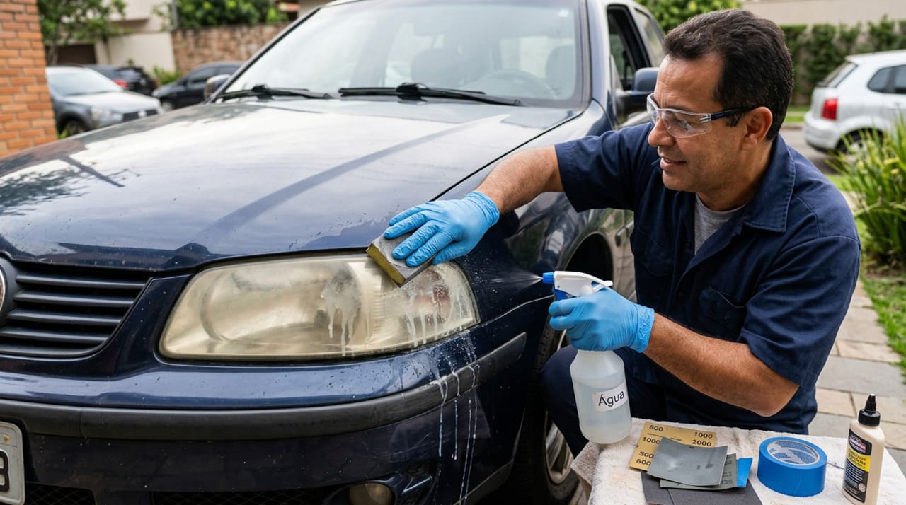Os faróis modernos são fabricados em policarbonato, um plástico leve e resistente a impactos que substituiu o vidro na maioria dos carros fabricados a partir dos anos 1990.