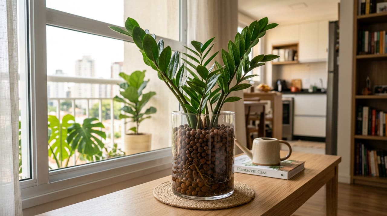 Essas plantas são montadas em arranjos onde a raiz fica presa em materiais como argila expandida, cascalho, vidro decorativo ou musgo.