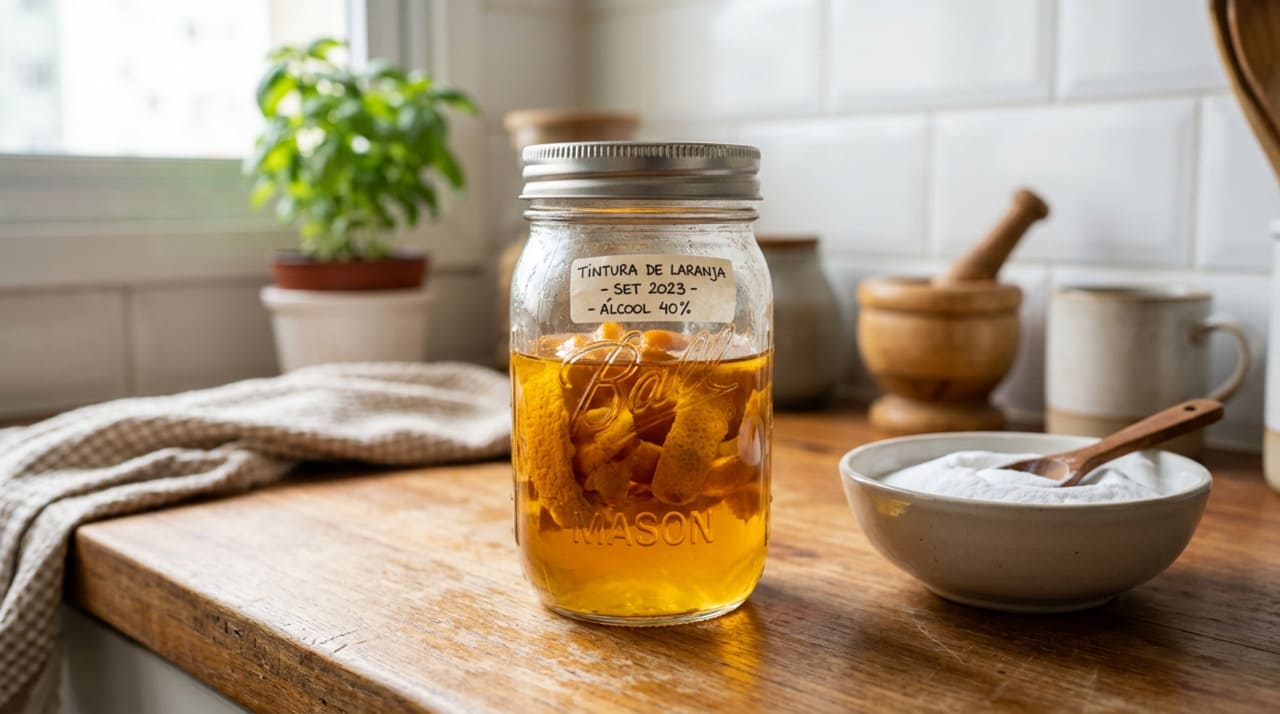 Liquidificar casca de laranja e álcool: Uma mistura poderosa que tem uma grande função para desengordurar e perfumar a cozinha