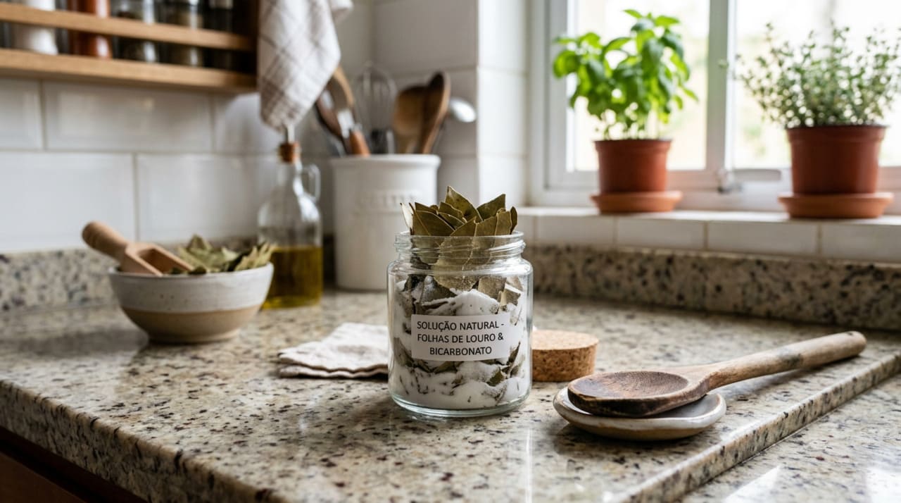 A combinação de folhas de louro com bicarbonato de sódio tem aplicações práticas em diferentes cômodos da casa
