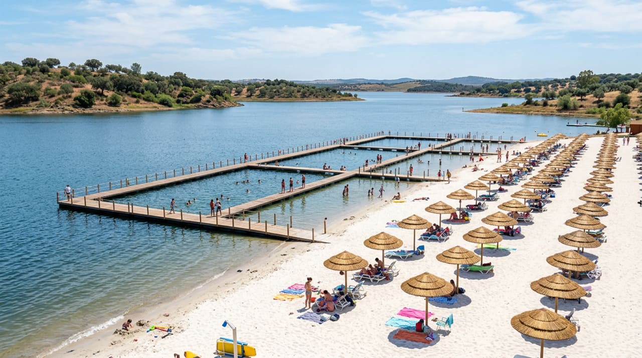 Inaugurada em 2023 e distinguida com a Bandeira Azul em 2025, a praia conquistou o galardão em tempo recorde.