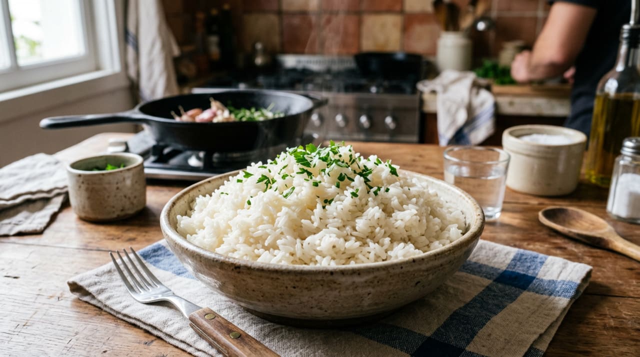A técnica de cozimento que envolve tostar os grãos antes da água não é apenas um hábito cultural