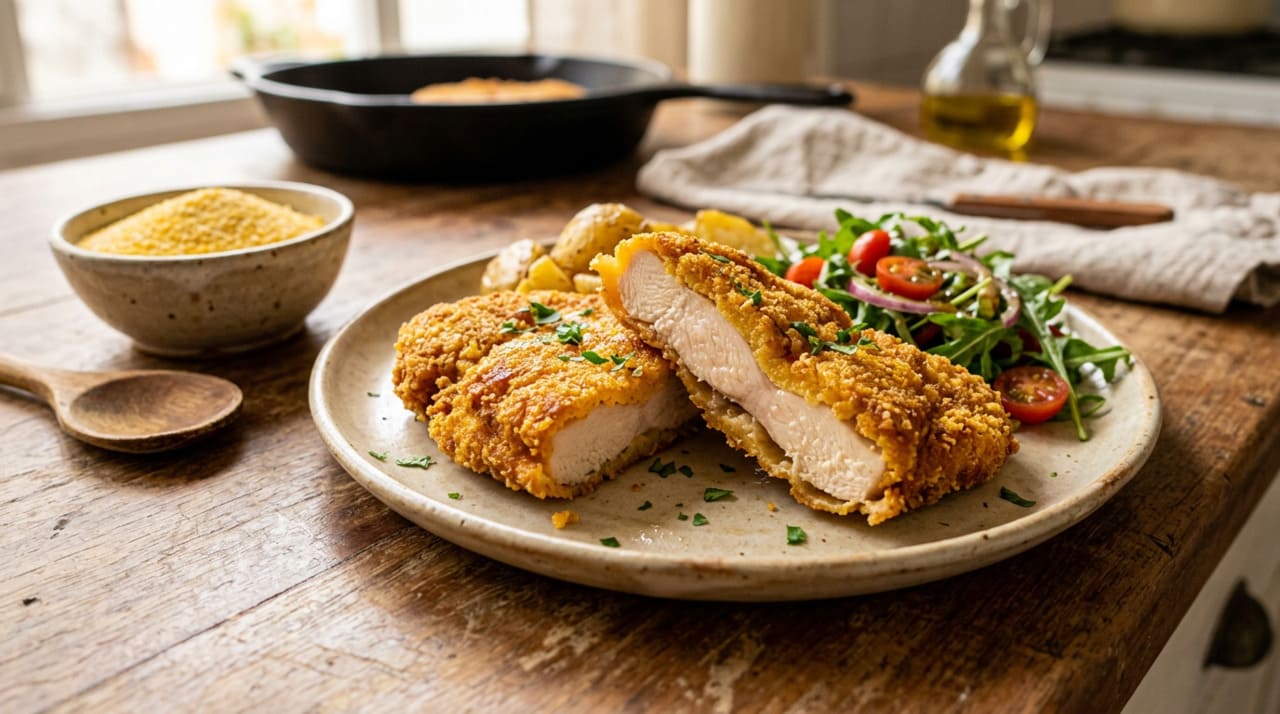 A versatilidade da polenta como substituta da farinha de rosca é um dos seus maiores atrativos na cozinha do dia a dia