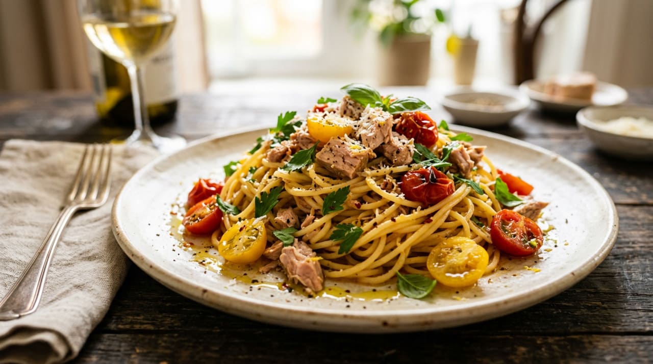 A versatilidade do atum em lata fica evidente quando analisamos os ingredientes com os quais ele se harmoniza