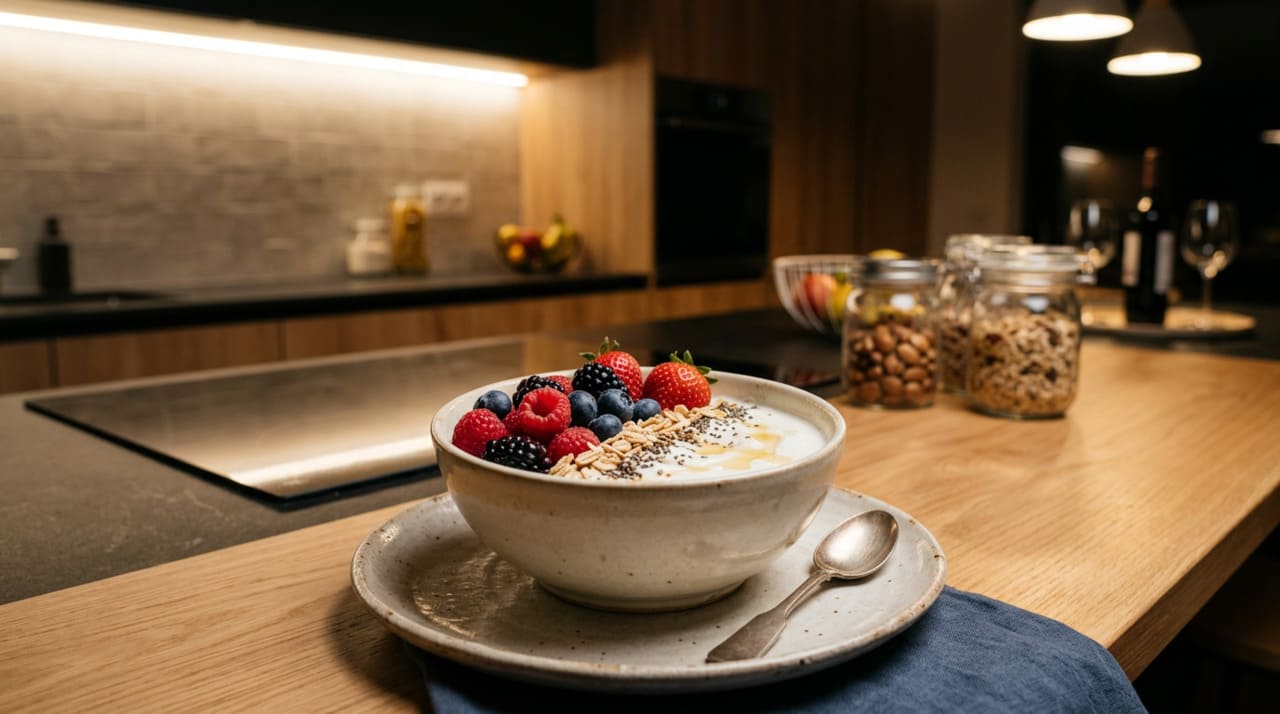 Em linhas gerais, o lanche saudável para comer à noite consiste em uma pequena refeição leve, com alta densidade nutricional e baixo excesso calórico