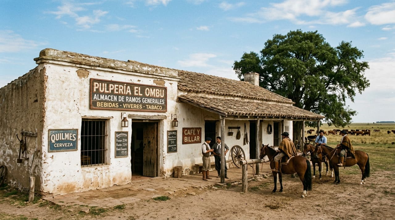 Entre as pulperías que ainda funcionam e recebem visitantes, algumas se tornaram verdadeiros marcos do turismo rural bonaerense