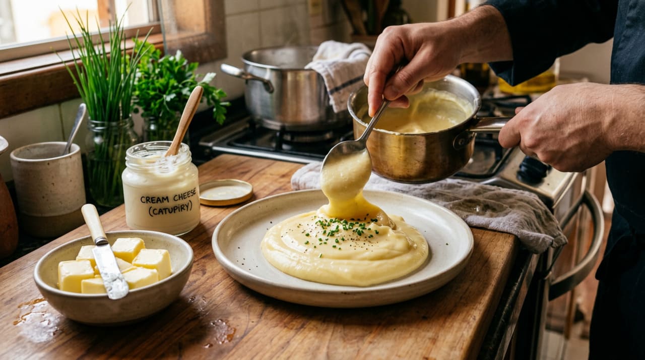 O creme de queijo entra como o segundo pilar dessa técnica.