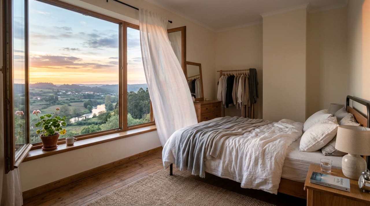 Ventilar bem o quarto não significa apenas abrir as janelas em qualquer horário