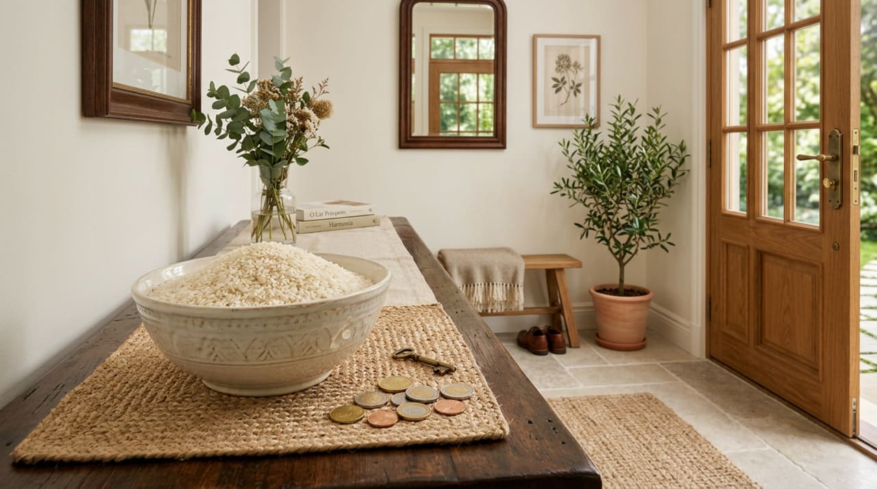 No contexto de simpatias para dinheiro, o arroz cru é visto como um recurso simples para representar abundância contínua