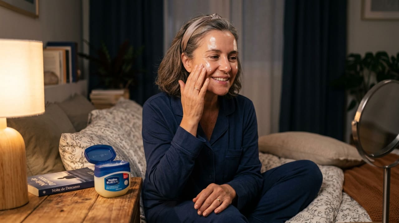 O uso da vaselina no rosto costuma ser mais indicado como etapa de finalização e não como único produto de cuidado