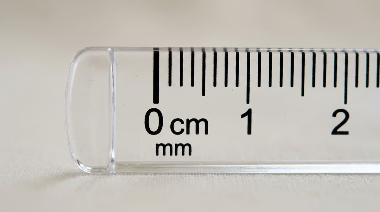 O desgaste de um instrumento de medida feito de madeira ou plástico começa sempre pelas extremidades.