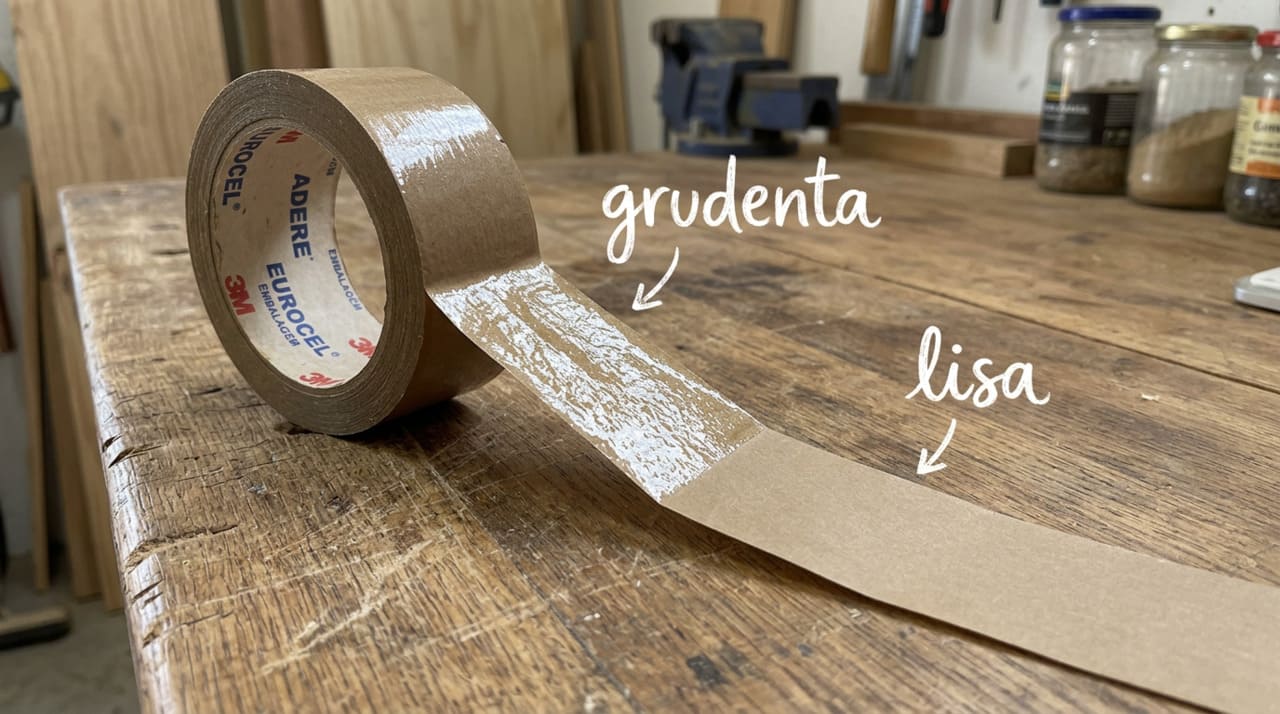 Para entender por que só um lado é grudento, ajuda imaginar a fita como um sanduíche de camadas.