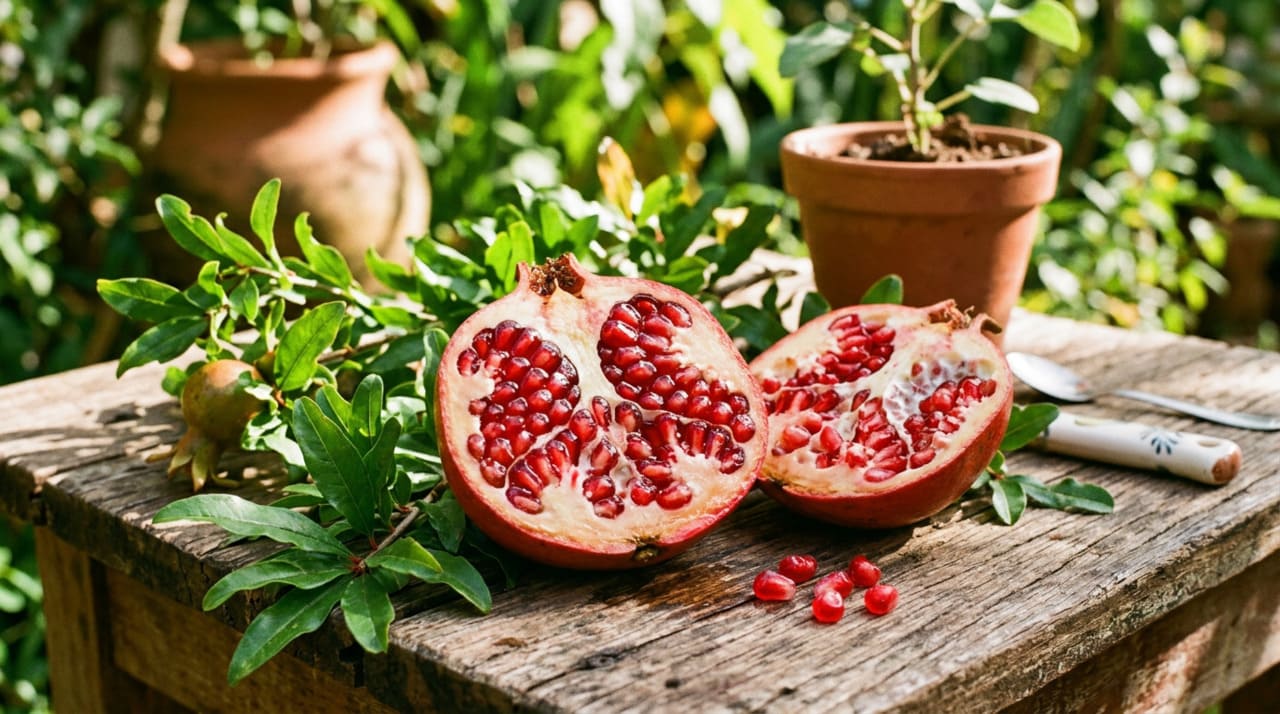 A romãzeira foi feita para quem precisa aproveitar cada metro quadrado do jardim sem abrir mão de uma planta bonita e produtiva