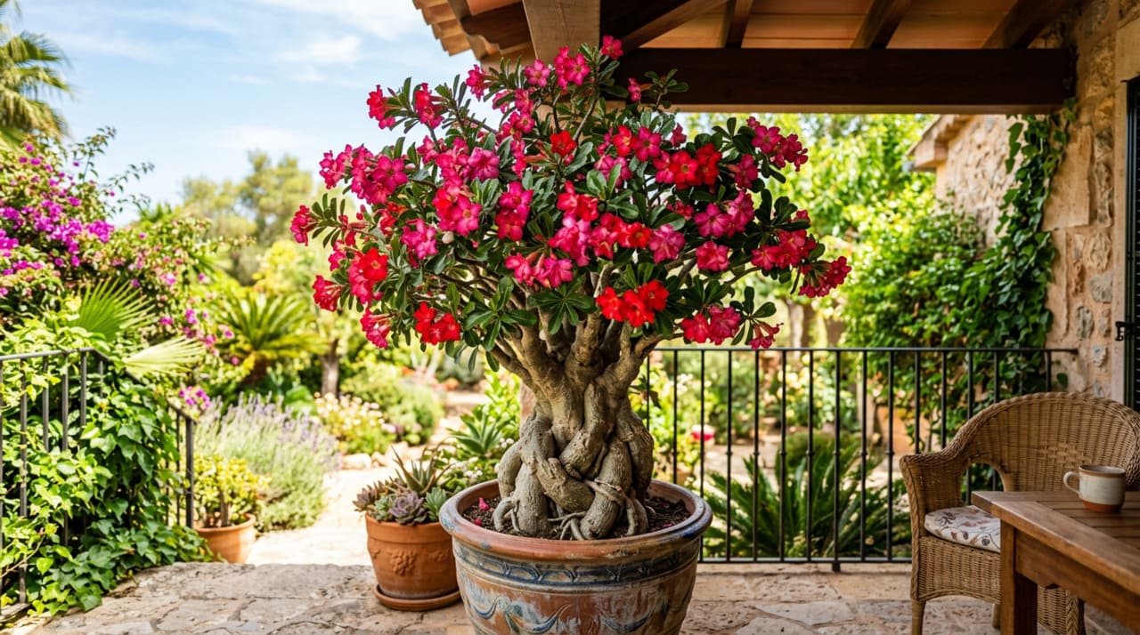 A rega é, sem dúvida, o cuidado com plantas mais crítico para quem cultiva a rosa do deserto.