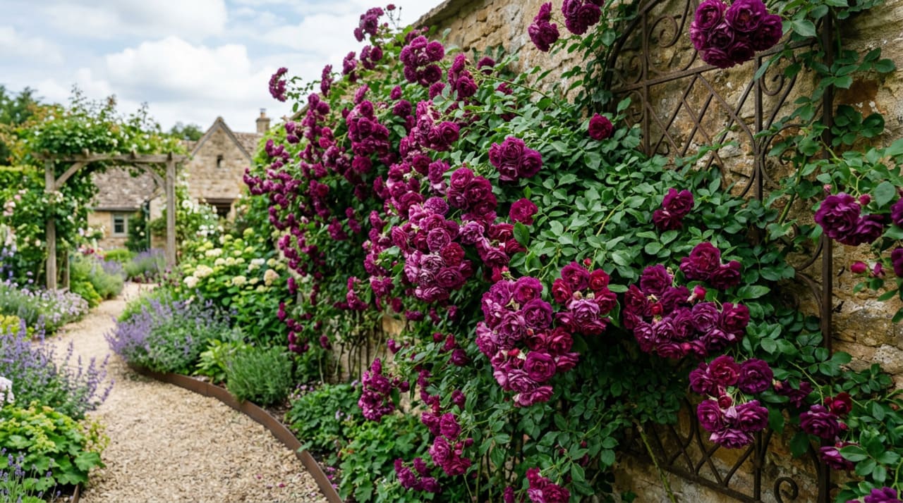 A versatilidade é um dos maiores atrativos dessa rosa trepadeira