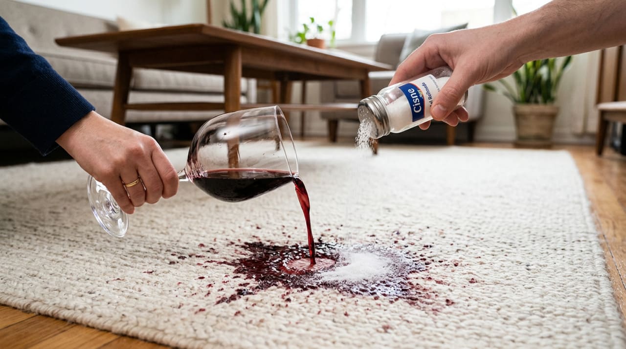 O sal refinado possui uma incrível capacidade de absorção que o torna um aliado poderoso em momentos de desespero doméstico.