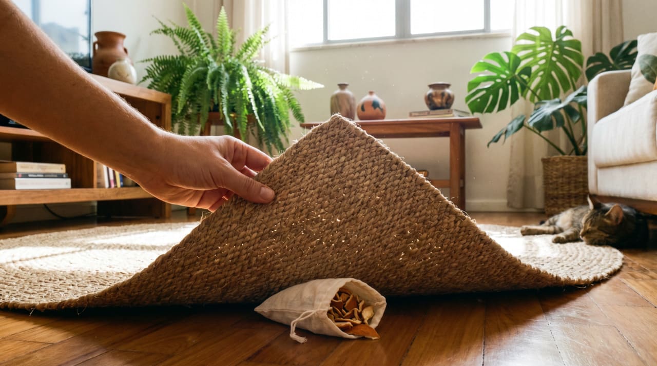 Casca de laranja seca embaixo do tapete: o segredo simples para uma casa com cheiro de limpeza o dia todo